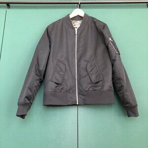 Reversible Bomber Jacket - Black and Camo